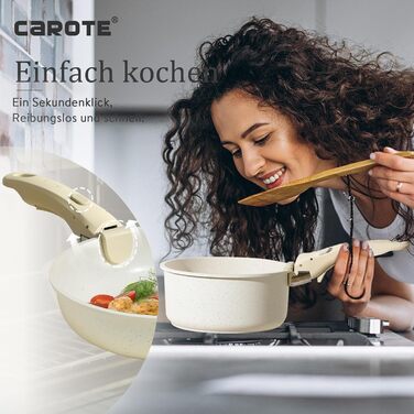 Набор кухонной посуды 9 предметов White Granite effect Carote