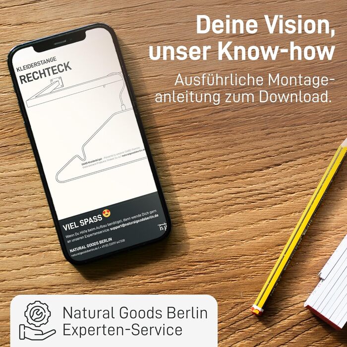 Настенная вешалка для одежды 60 x 30 см Natural Goods Berlin