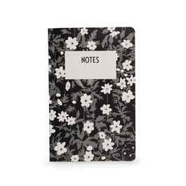 Блокнот 0,5x13,6x21 см серый AJ Vintage Flowers Notizbuch Design Letters