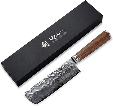 Поварской нож из 67 слоев стали 16.5 см, рукоять из грецкого ореха Wakoli