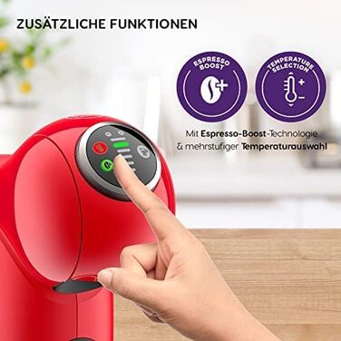 Капсульная кофемашина 0.8 л 1500 Вт, красная NESCAFÉ Dolce Gusto Genio S Plus KP3405 Krups