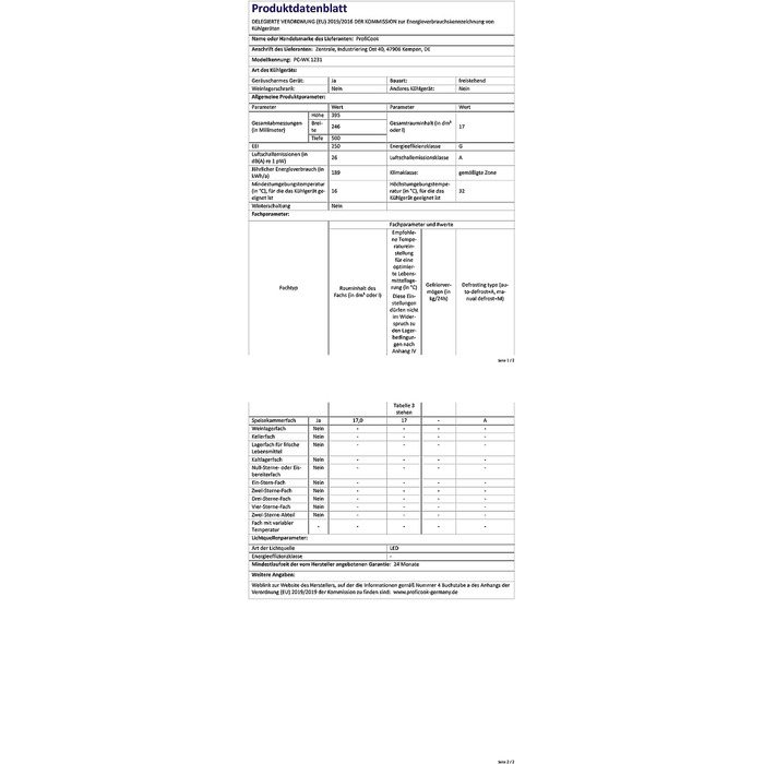 Винный холодильник PC-WK 1231 ProfiCook