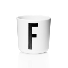 Чашка F 7,5x7 см черно-белая Melamin Becher Design Letters