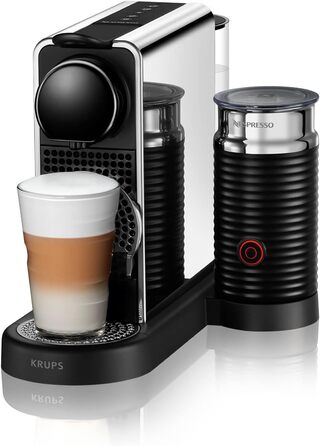 Капсульная кофемашина 1 л 1710 Вт, серебристо-черная Nespresso Citiz & Milk Platinum XN630D Krups