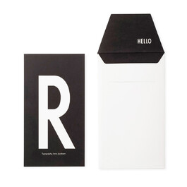 Открытка R 0,1x17x20 см черно-белая AJ Postkarte Design Letters