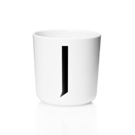 Чашка J 7,5x7 см черно-белая Melamin Becher Design Letters