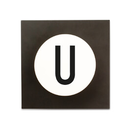 Крючки для одежды U 14x14x9 см черно-белые Hook2 Letter Wandhaken Design Letters