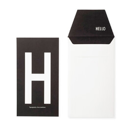 Открытка H 0,1x17x20 см черно-белая AJ Postkarte Design Letters