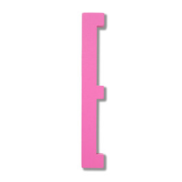 Буквы E 12x0,9 см розовые Wooden Letters Indoor Design Letters