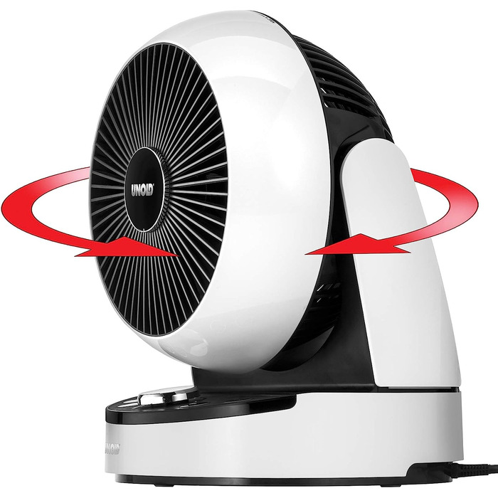 Вентилятор настольный 8 скоростей 16 Вт, черно-белый Table Fan 3D Unold