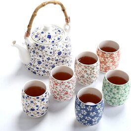 Чайный сервиз на 6 человек 7 предметов Vintage Chinese Fanquare