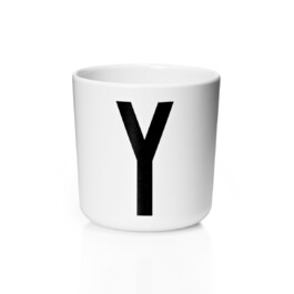 Чашка Y 7,5x7 см черно-белая Melamin Becher Design Letters