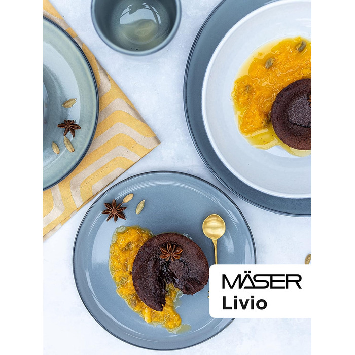 Набор столовой посуды на 4 человека 12 предметов Livio Series MÄSER