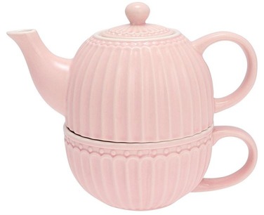 Заварочный чайник с чашкой 15 см, светло-розовый Alice GreenGate