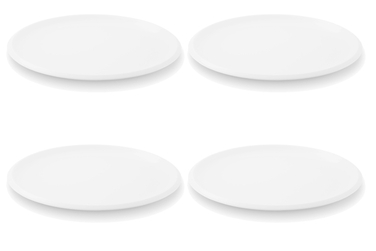 Набор тарелок 27 см, 4 предмета, белый Ecco Friesland