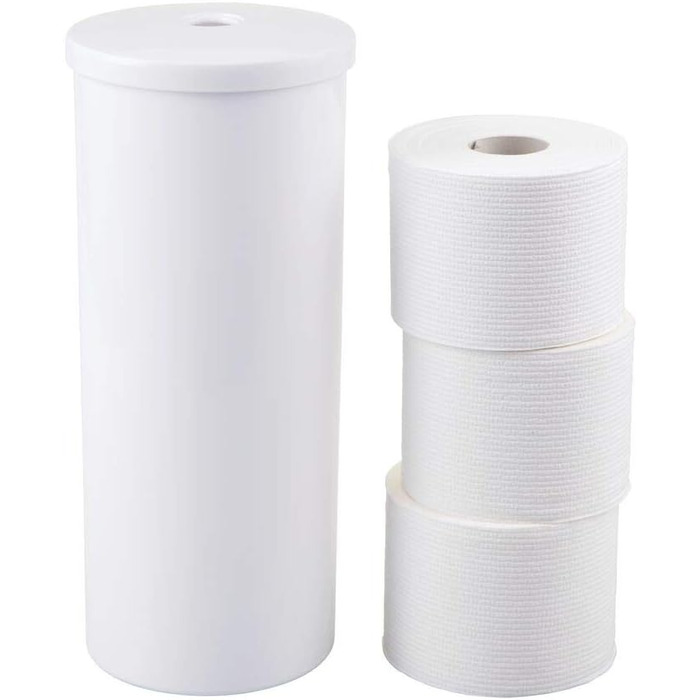 Держатель туалетной бумаги с крышкой, белый mDesign