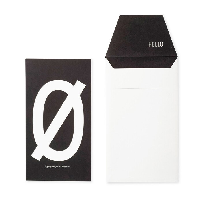 Открытка O 0,1x17x20 см черно-белая AJ Postkarte Design Letters
