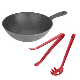Сковорода Вок с кухонными принадлежностями 3 предмета Rosso Ballarini