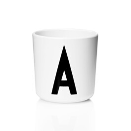 Чашка A 7,5x7 см черно-белая Melamin Becher Design Letters