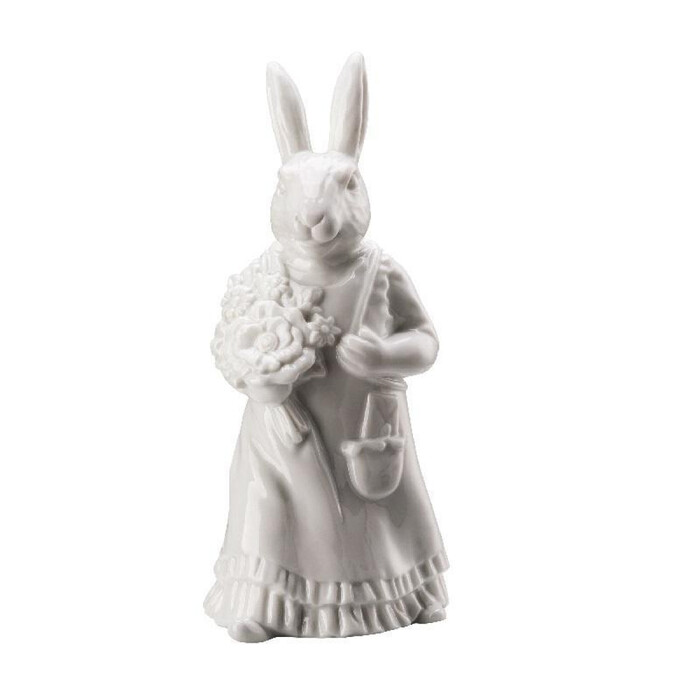 Фигурка «Крольчиха с корзиной» 13,7 см белая Hasenfiguren Hutschenreuther