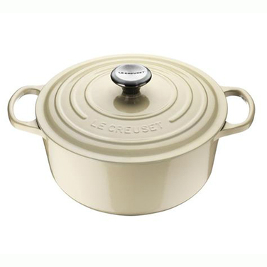 Кастрюля / жаровня с крышкой 22 см, жемчужный Le Creuset