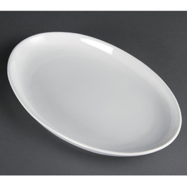 Глубокая овальная тарелка 2 предмета 365 x 235 мм, фарфор, белый Olympia
