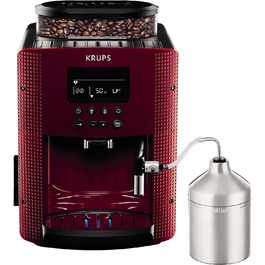 Кофемашина на 2 чашки 1450 Вт, с кофемолкой, красная Espresseria EA816570 Krups
