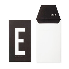 Открытка E 0,1x17x20 см черно-белая AJ Postkarte Design Letters