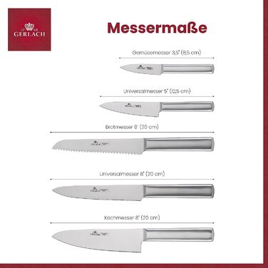 Набор ножей с подставкой 6 предметов Ambiente Gerlach