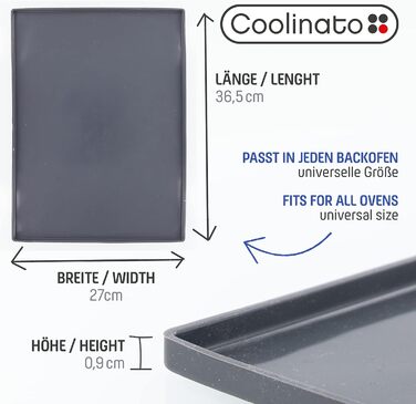 Набор силиконовых ковриков для выпечки с ободком 36,5 x 27 x 1 см, 2 предмета Coolinato