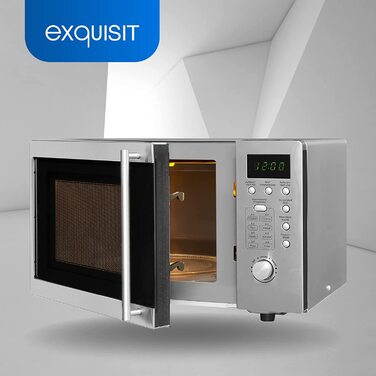 Микроволновая печь Exquisit UMW 800 G-3 Inox / 800 Вт / 20 л