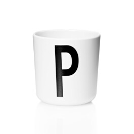 Чашка P 7,5x7 см черно-белая Melamin Becher Design Letters