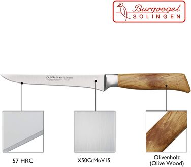Нож для обвалки мяса 15 см Oliva Line Burgvogel Solingen