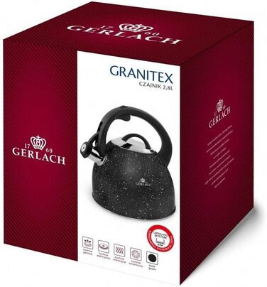 Чайник для плиты со свистком 2.8 л Granitex Gerlach