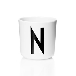 Чашка N 7,5x7 см черно-белая Melamin Becher Design Letters