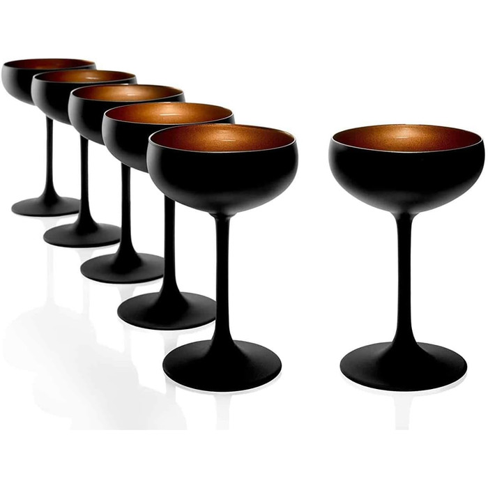 Набор бокалов для шампанского 6 шт. 230 мл, черно-бронзовый 2730008EL098 Stölzle Lausitz