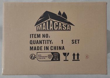 Комбинированный набор кремово-белой фарфоровой посуды из 60 предметов MALACASA