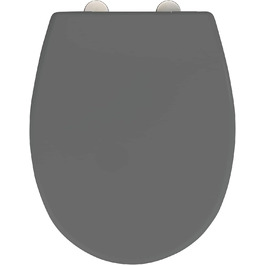 Сиденье для унитаза с автоматическим закрыванием 37 x 46 см WENKO Vorno Neo Grey