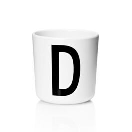 Чашка D 7,5x7 см черно-белая Melamin Becher Design Letters