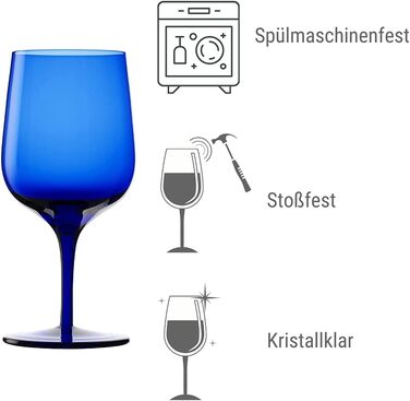 Набор стаканов для воды 6 шт. 340 мл, синий Grandezza Stölzle Lausitz