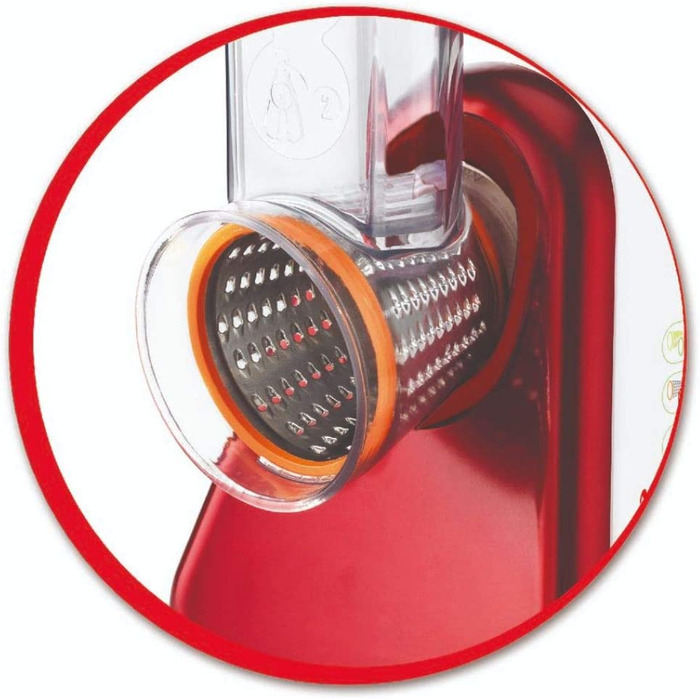Электрическая овощерезка Moulinex DJ756G15 Fresh Express Plus / 200 Вт / нержавеющая сталь / красный