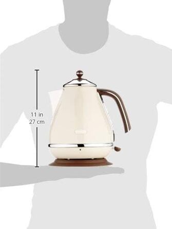 Электрический чайник с фильтром 1,7 л, бежевый Icona De'Longhi