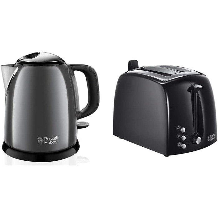 Russell Hobbs Мини-чайник 1,0 л, 2400 Вт и тостер с двумя слотами, 850 Вт Russell Hobbs Colours+