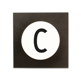 Крючки для одежды C 14x14x9 см черно-белые Hook2 Letter Wandhaken Design Letters