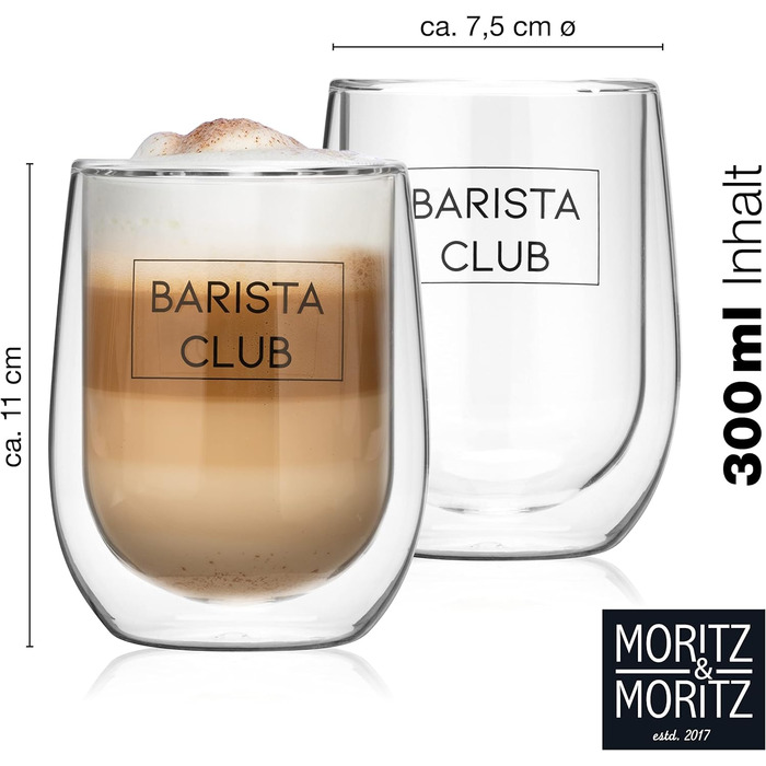 Набор из 2 стаканов для кофе 0,3 л Moritz & Moritz