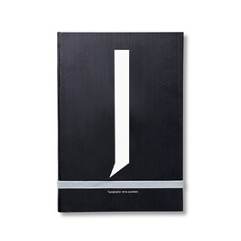 Блокнот J 21,5x1,5x14,8 см черный AJ Personal Notizbuch A-Z Design Letters