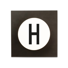 Крючки для одежды H 14x14x9 см черно-белые Hook2 Letter Wandhaken Design Letters