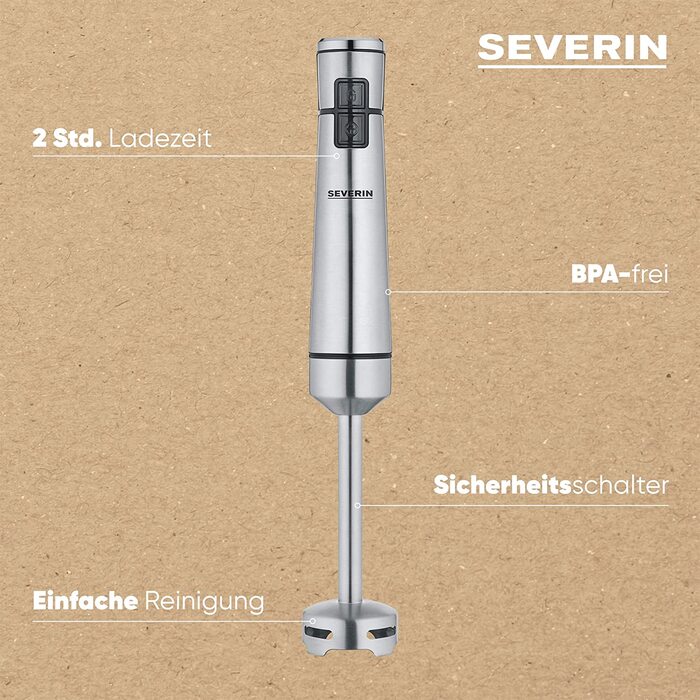 Беспроводной ручной блендер со сменными насадками 5 предметов SEVERIN