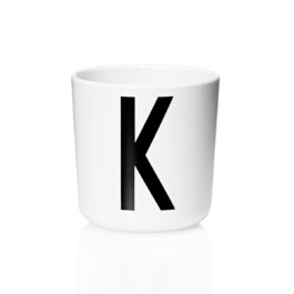 Чашка K 7,5x7 см черно-белая Melamin Becher Design Letters