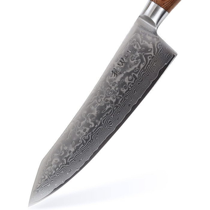 Профессиональный поварской нож из настоящей дамасской стали 20 см Wakoli EDIB Pro Kiritsuke